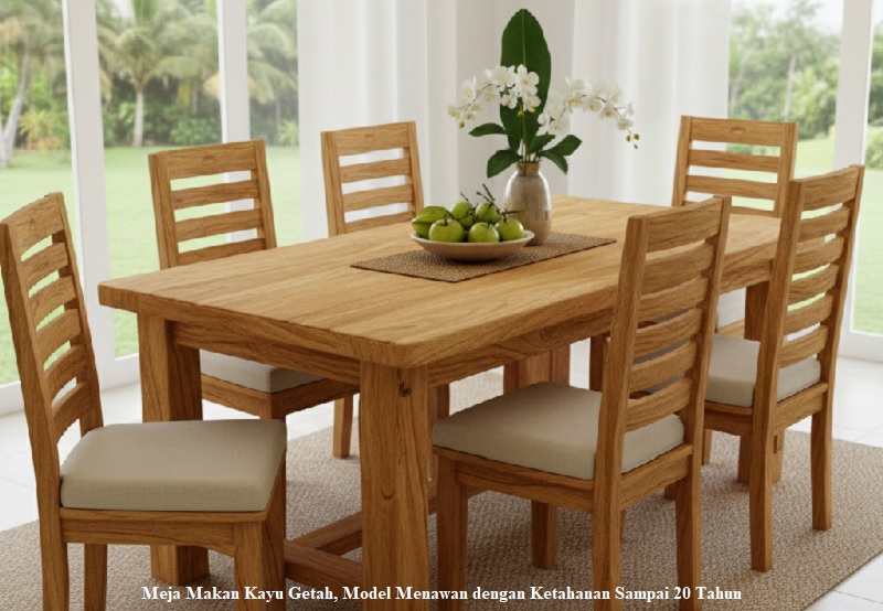 Meja Makan Kayu Getah